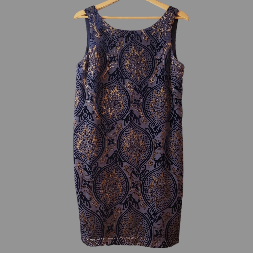 Vintage Velvet Burn Out Whimsy Goth 90s Grunge Floral Witchy Midi Dress